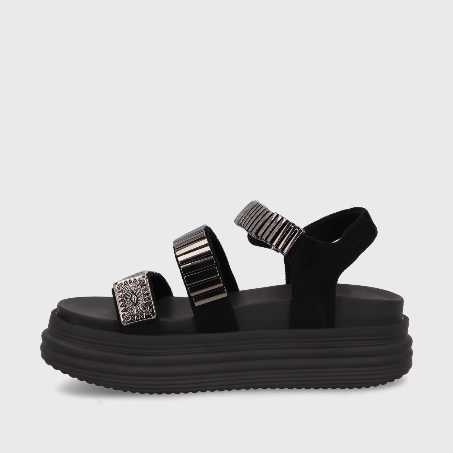 Sandalia Plataforma Negra Mujer 15710 Gotta-3