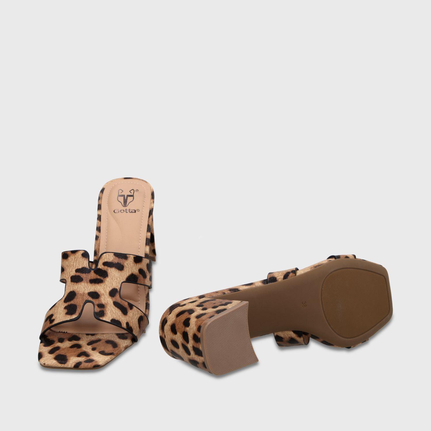 Sandalia Taco Negra Mujer 64030 Gotta-6