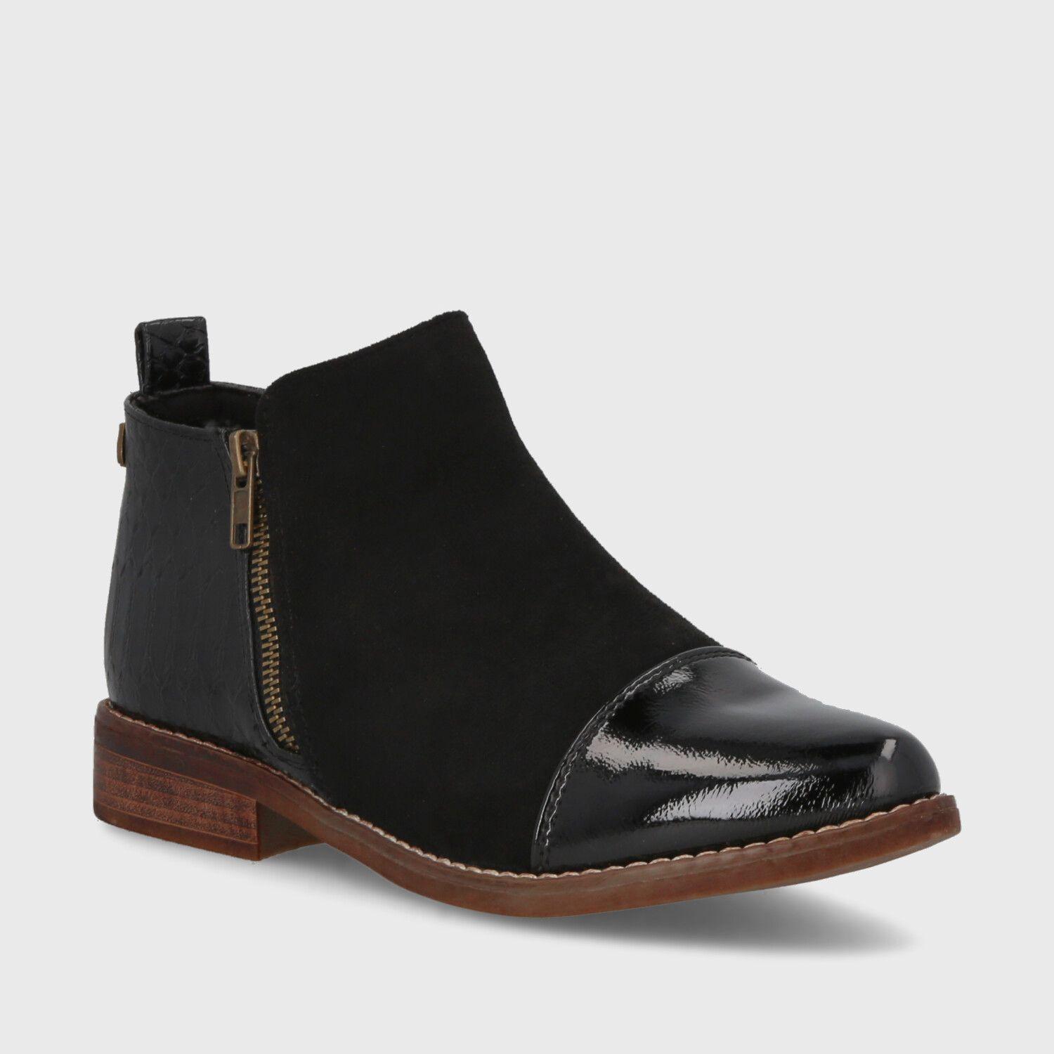 Botín Negro Mujer C7338 Gotta-1