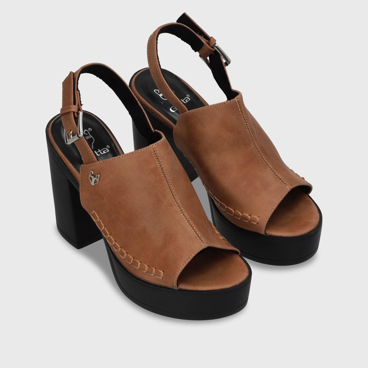 Sandalia Plataforma Beige Mujer 45962 Gotta-2