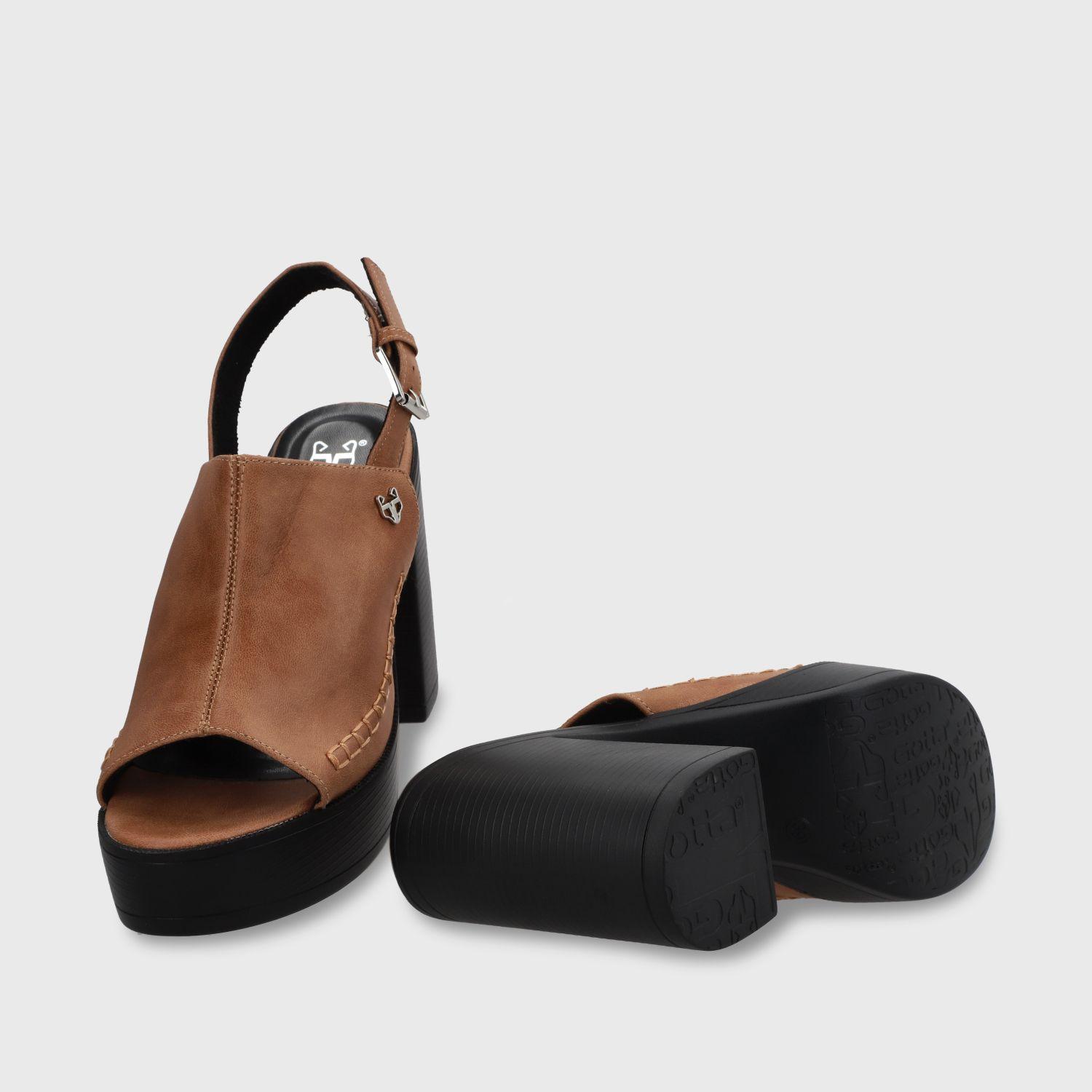 Sandalia Plataforma Beige Mujer 45962 Gotta-6