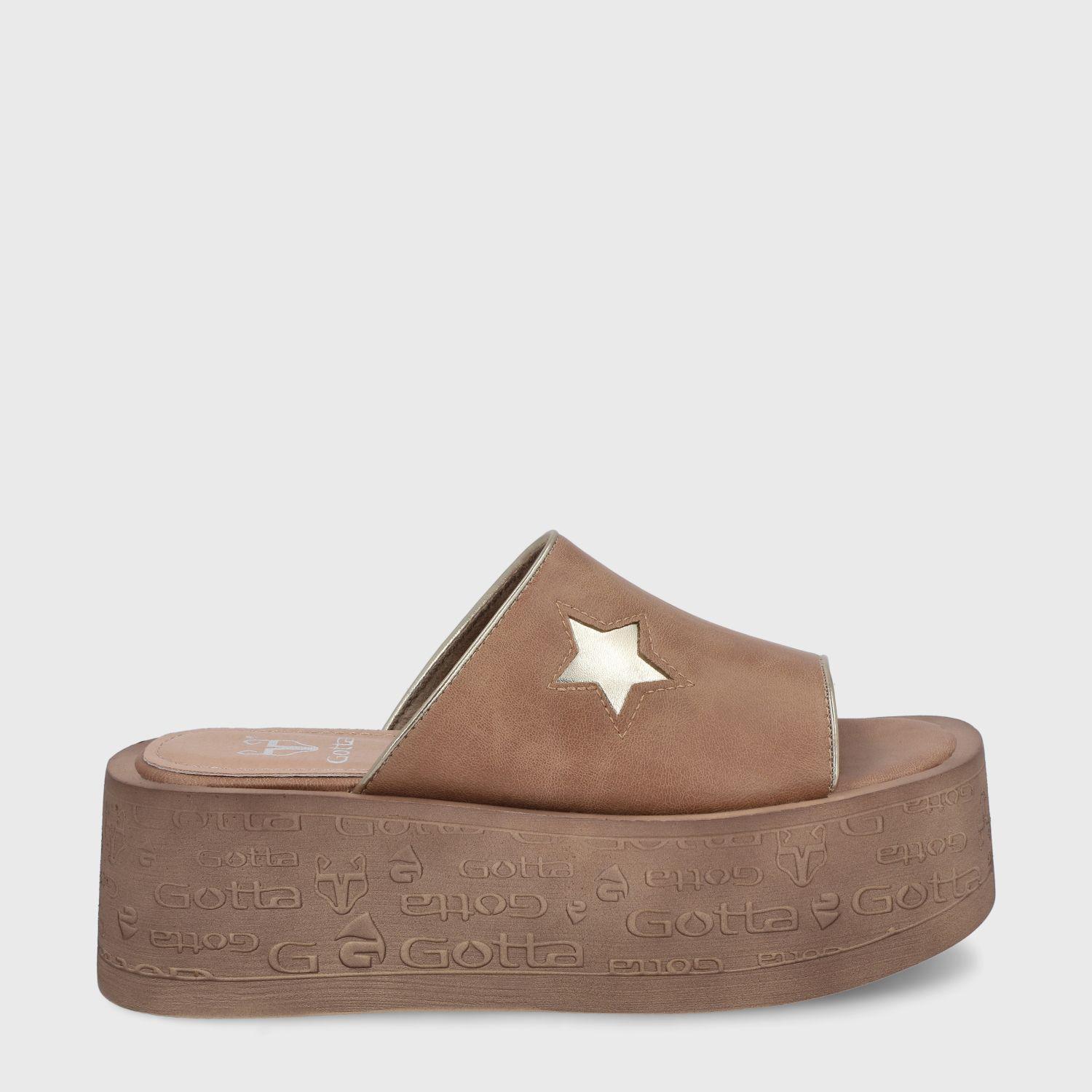 Sandalia Plataforma Beige Mujer 55930 Gotta-2
