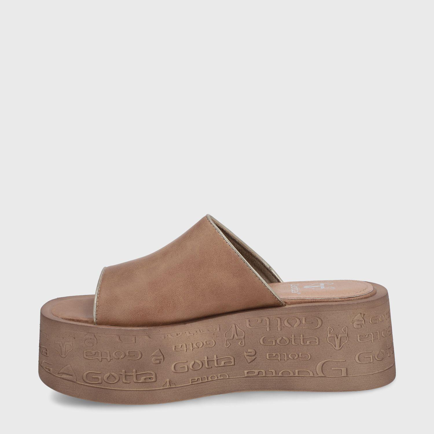 Sandalia Plataforma Beige Mujer 55930 Gotta-6