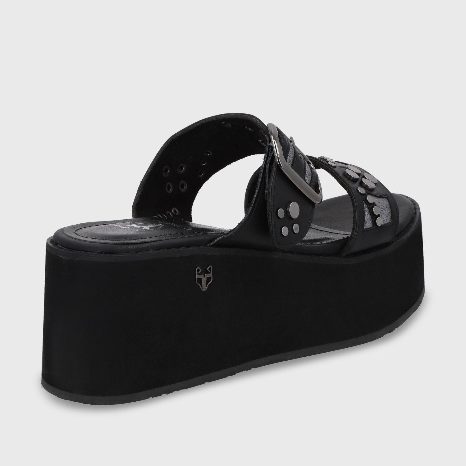 Sandalia Plataforma Negra Mujer 15620 Gotta-4