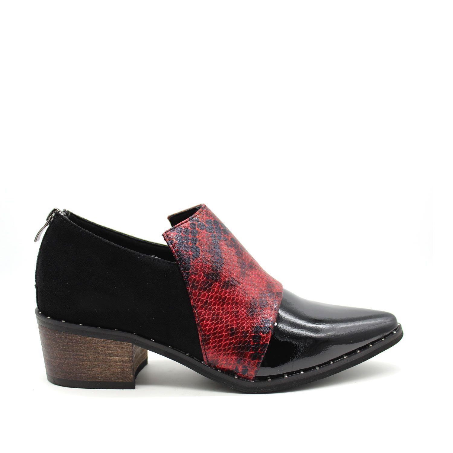ZAPATO NEGRO ANIMAL PRINT C7269-0