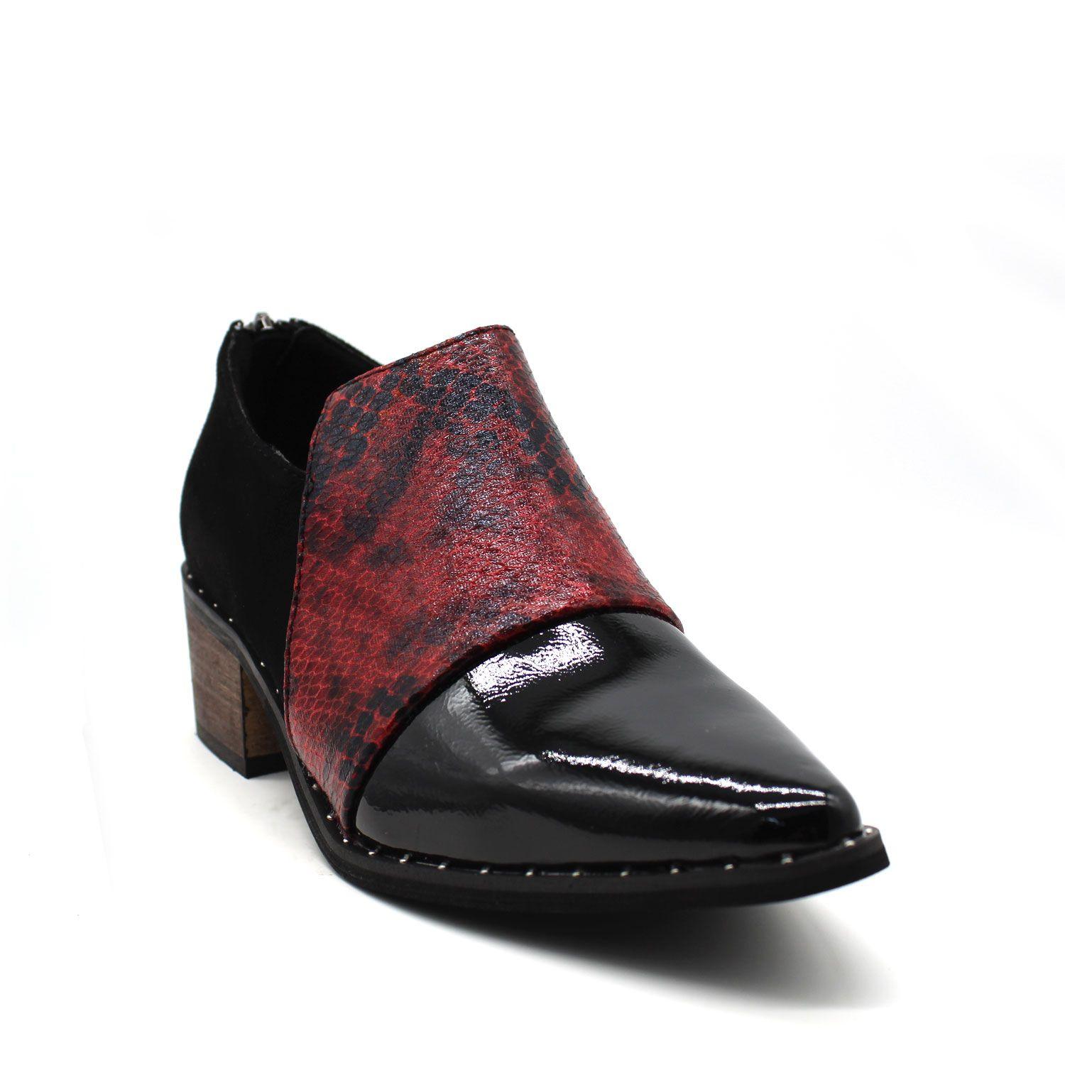 ZAPATO NEGRO ANIMAL PRINT C7269-1