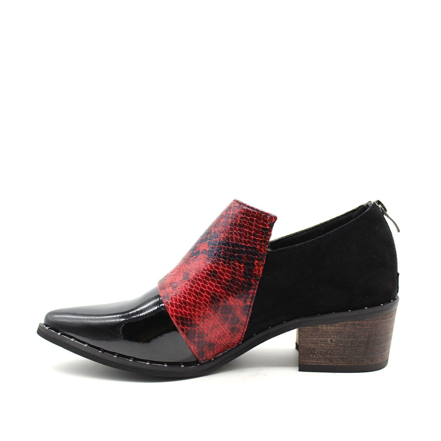 ZAPATO NEGRO ANIMAL PRINT C7269-2