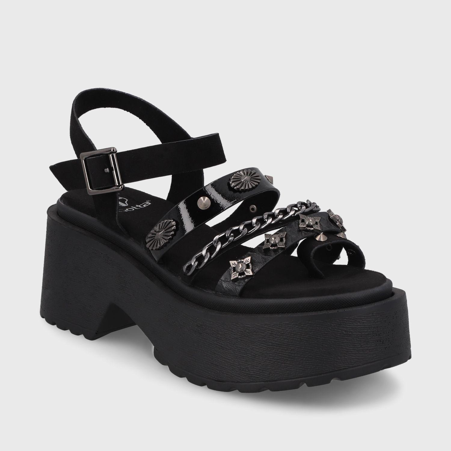 Sandalia Negra  Mujer 45982 Gotta-1