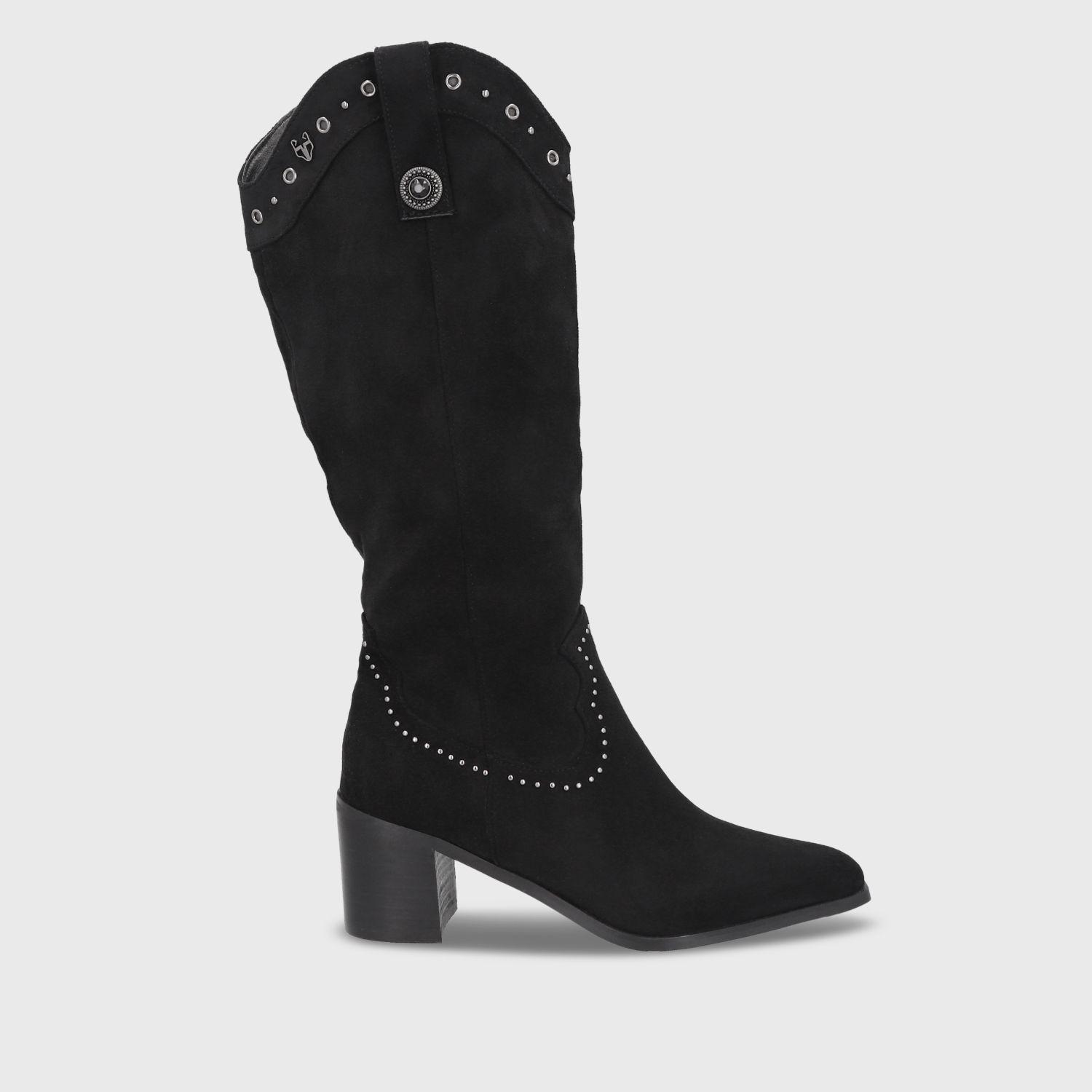 Bota Taco Negra Mujer 55301 Gotta-0