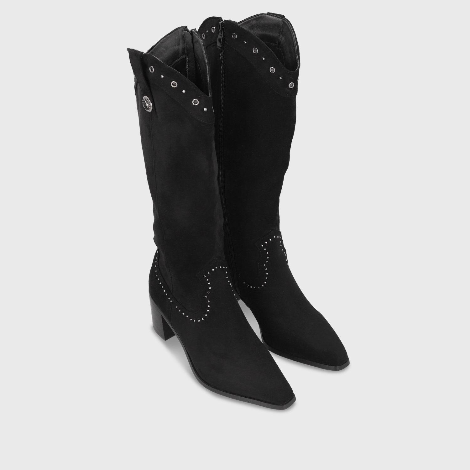 Bota Taco Negra Mujer 55301 Gotta-2