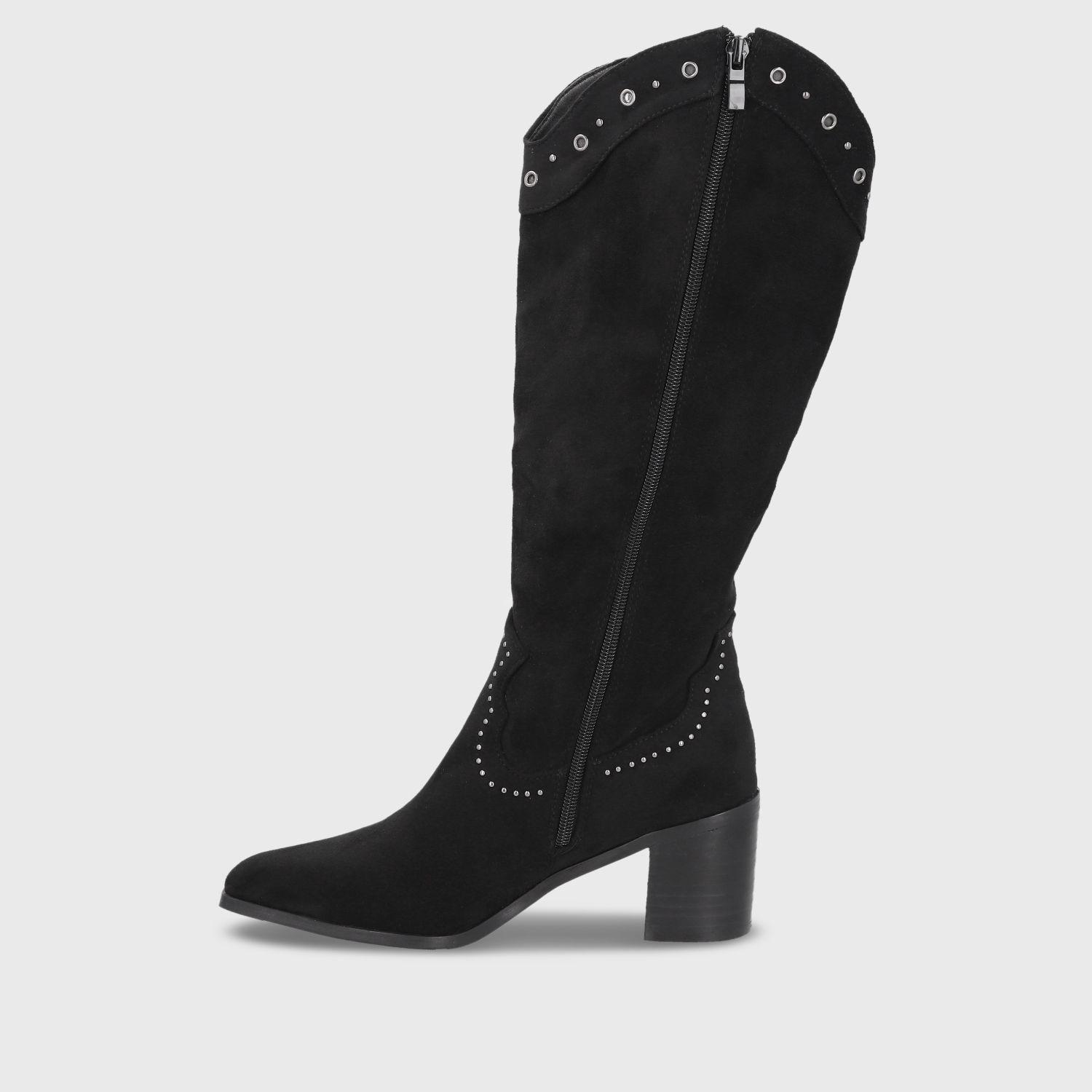 Bota Taco Negra Mujer 55301 Gotta-3