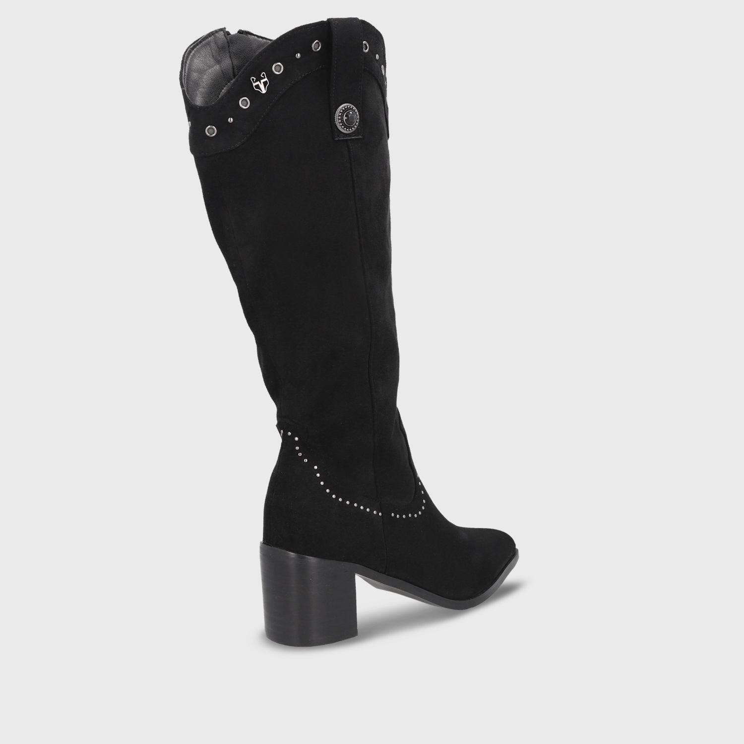 Bota Taco Negra Mujer 55301 Gotta-4