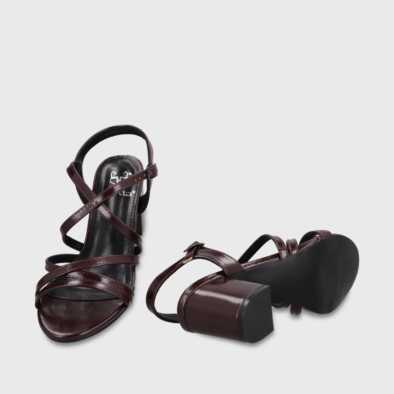 Sandalia Taco Burdeo Mujer C6164 Gotta-6