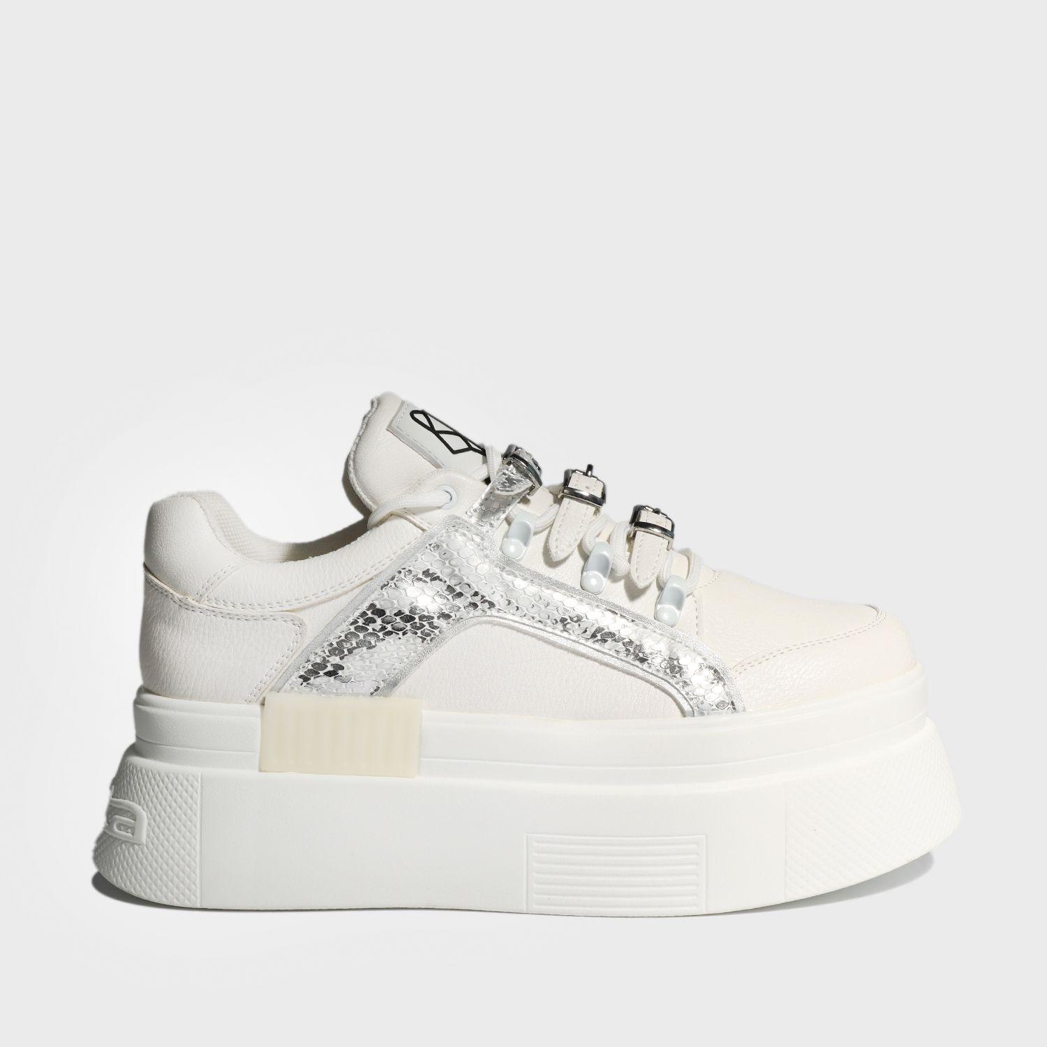 Zapatilla Plataforma Blanca Mujer 13410 Gotta-0