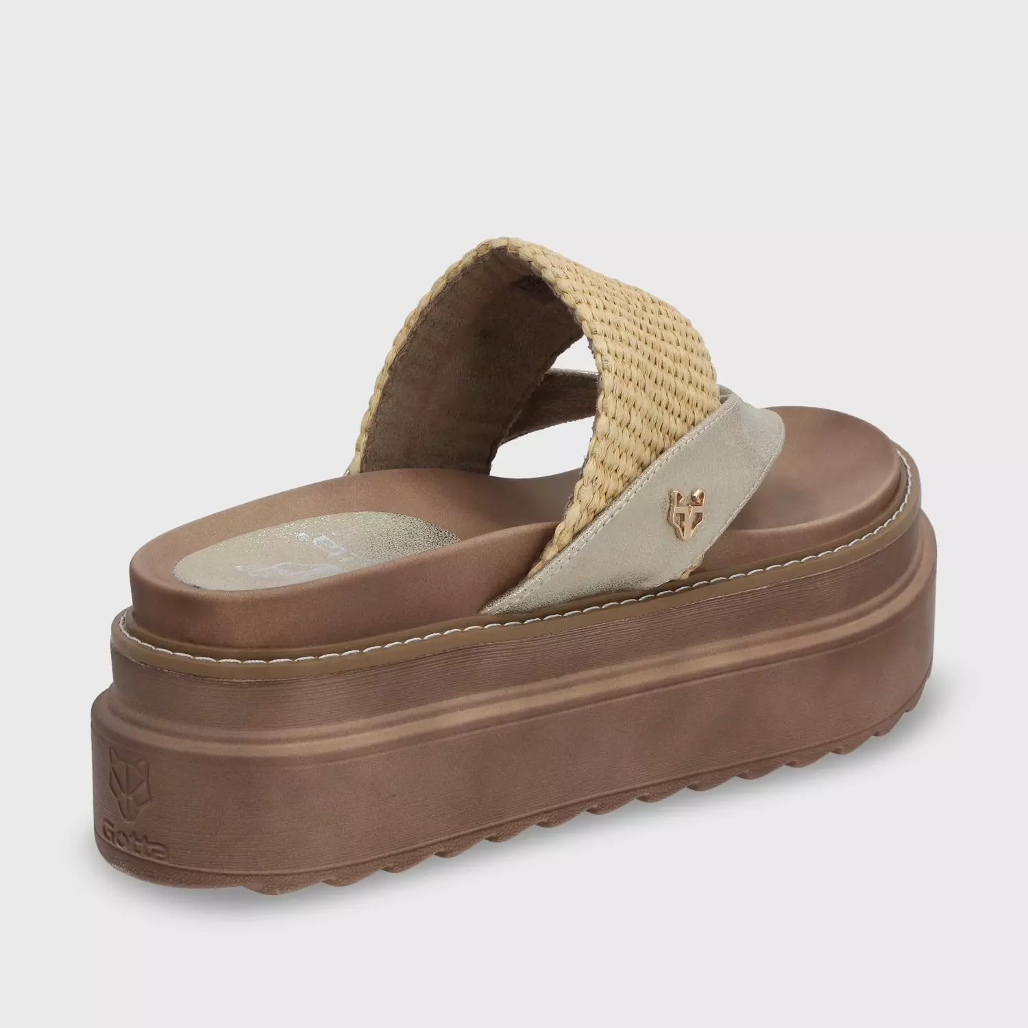 Sandalia Plataforma Beige Mujer 25234 Gotta-3
