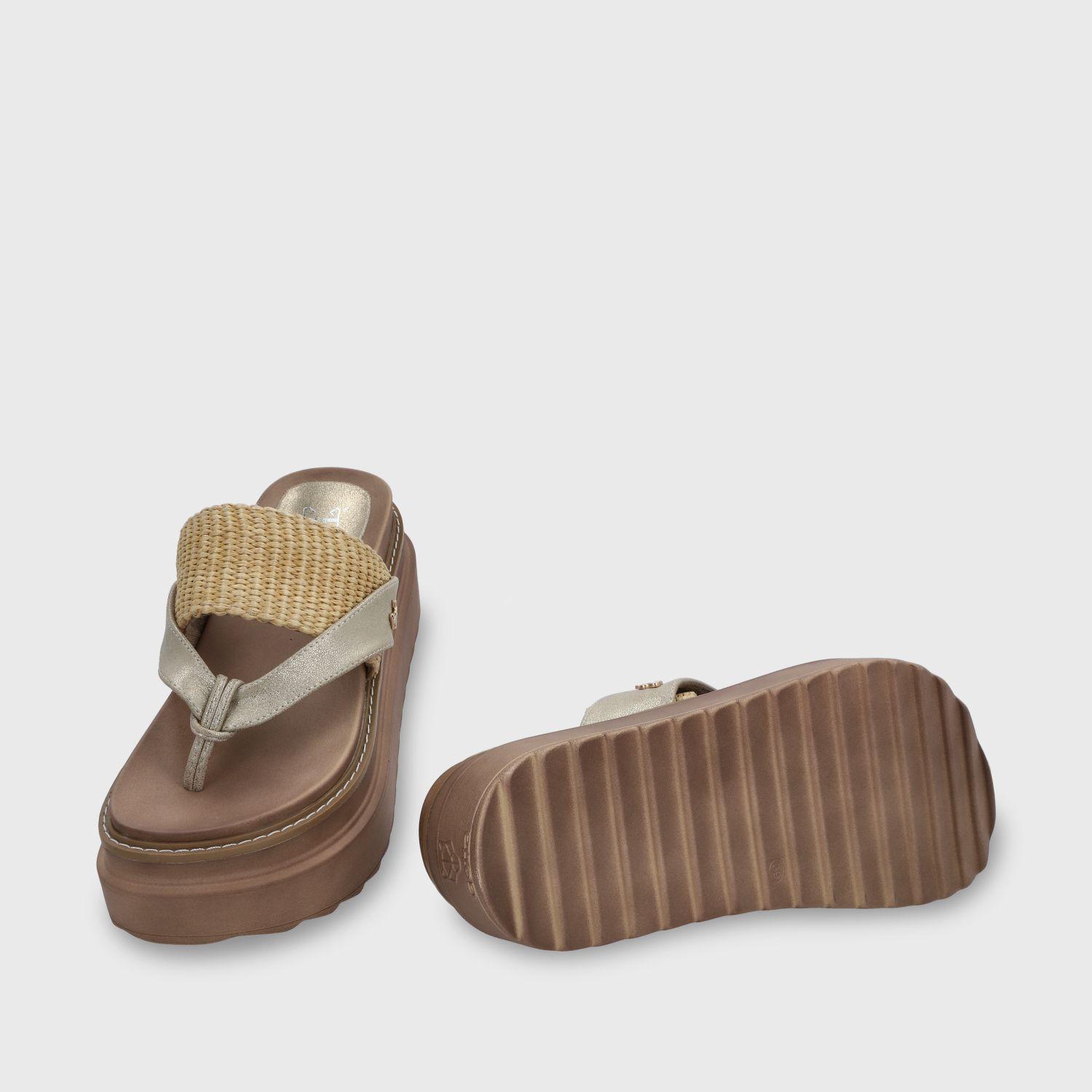 Sandalia Plataforma Beige Mujer 25234 Gotta-5
