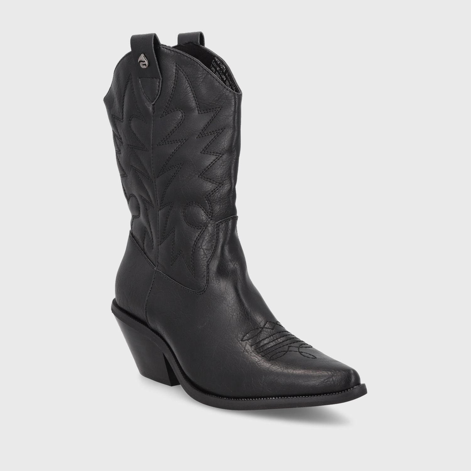 Bota Texana Negra Mujer 33751 Gotta-1