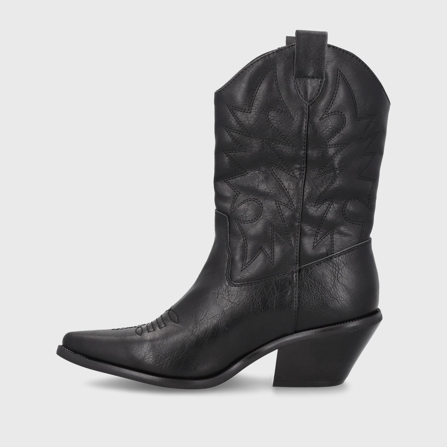Bota Texana Negra Mujer 33751 Gotta-3