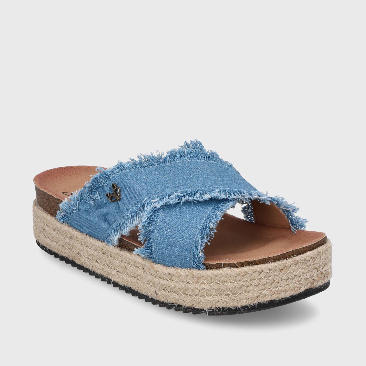 Sandalia Plaforma Denim  Mujer 23195 Gotta-1