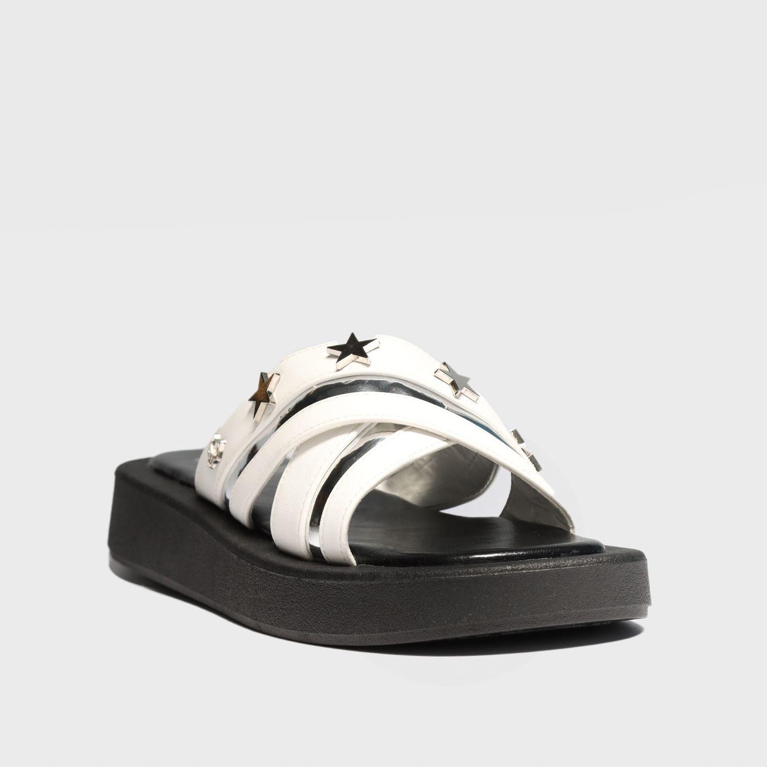 Sandalia Plana Blanca Mujer 23291 Gotta-1