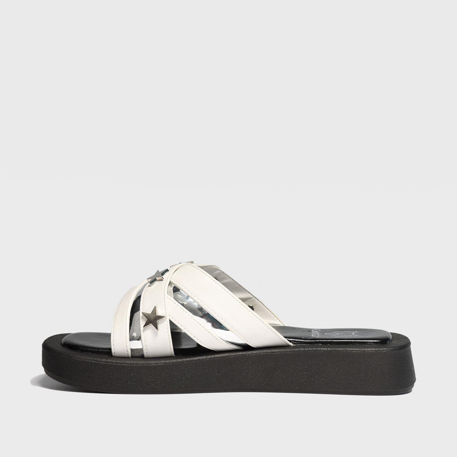 Sandalia Plana Blanca Mujer 23291 Gotta-3