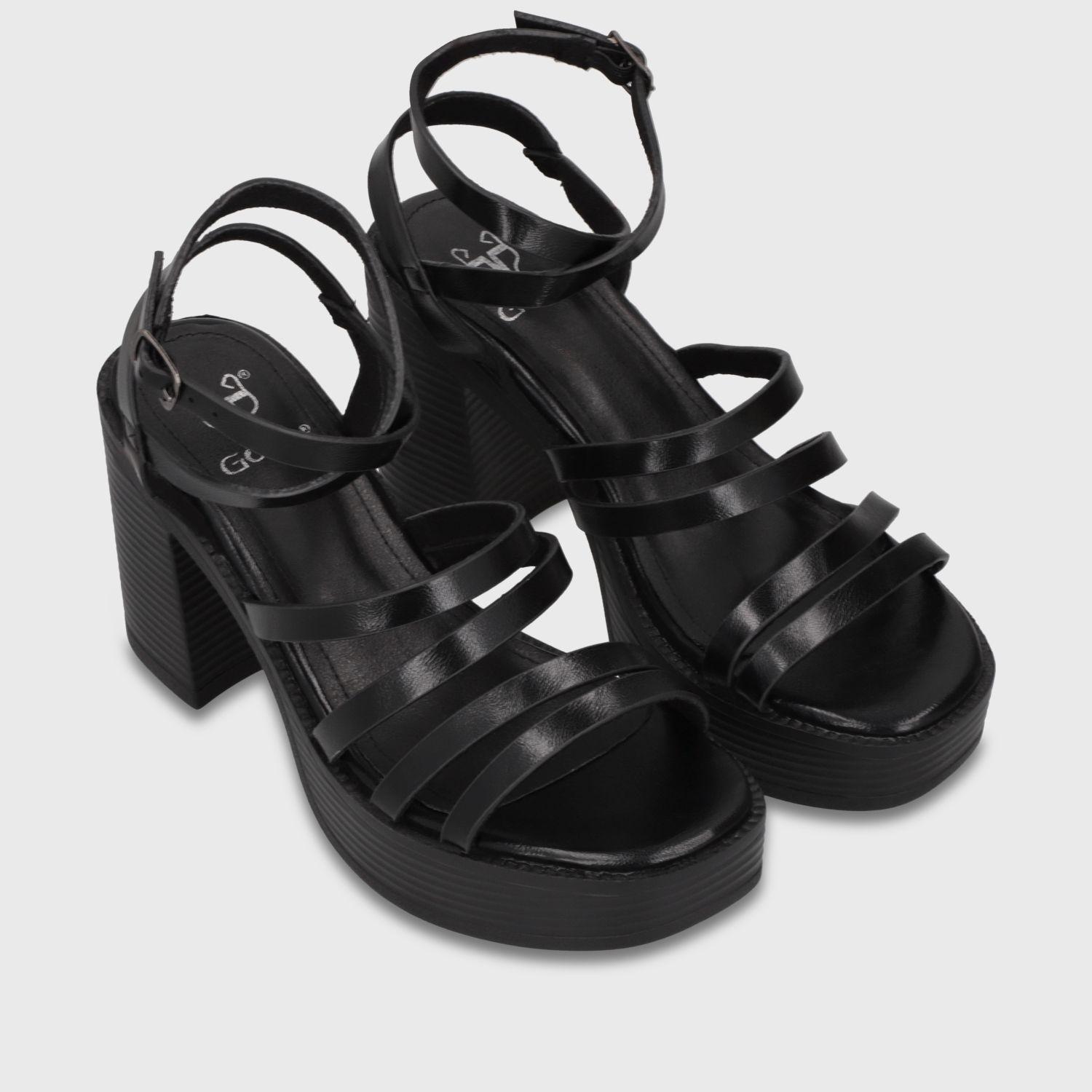 Sandalia Taco Negra Mujer 65921 Gotta-4