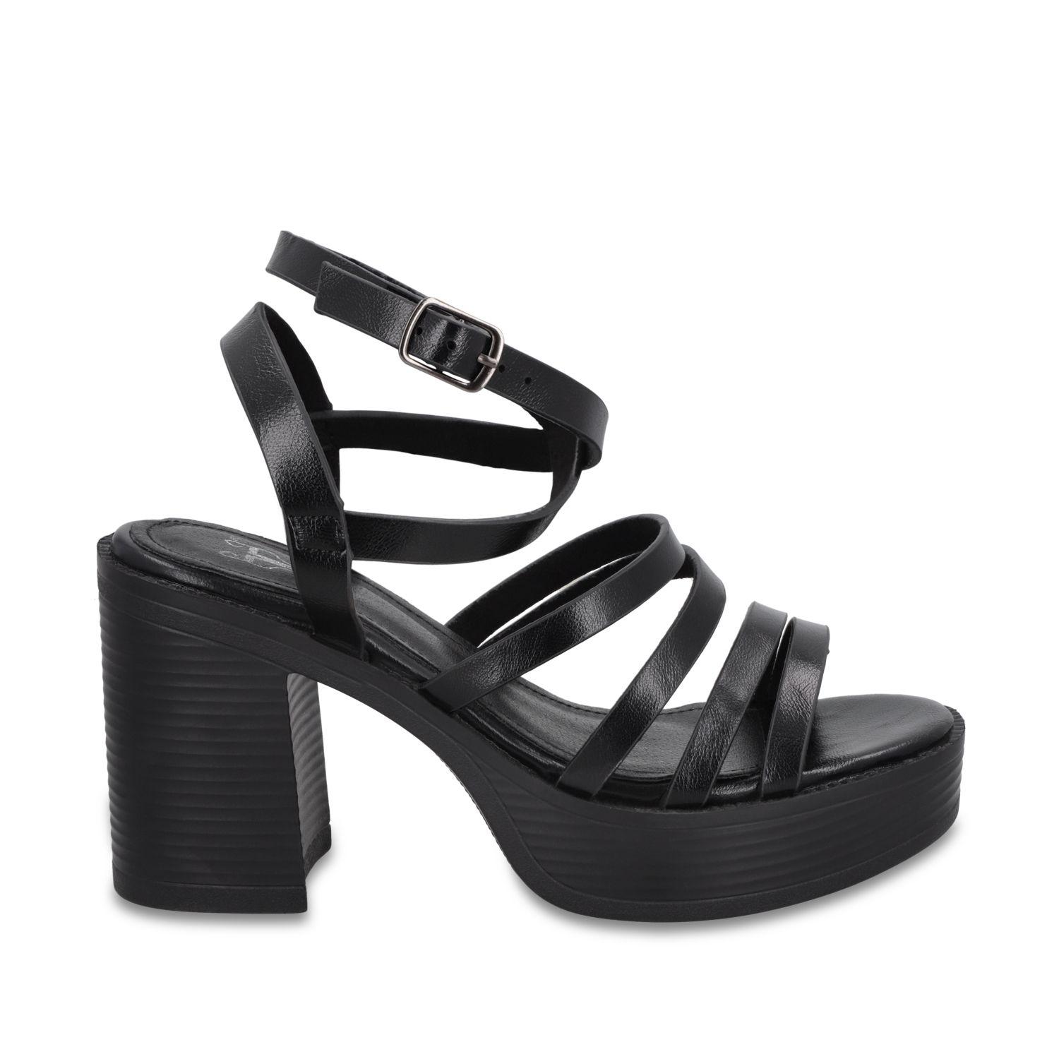 Sandalia Taco Negra Mujer 65921 Gotta-0