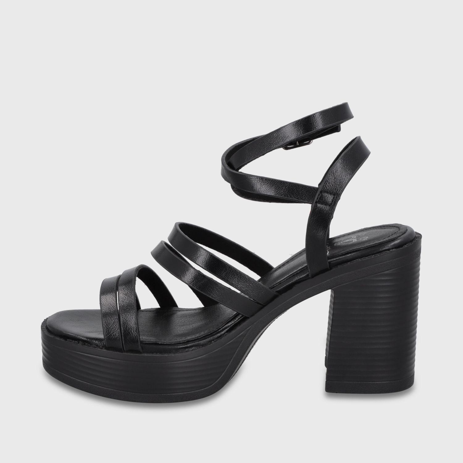 Sandalia Taco Negra Mujer 65921 Gotta-2