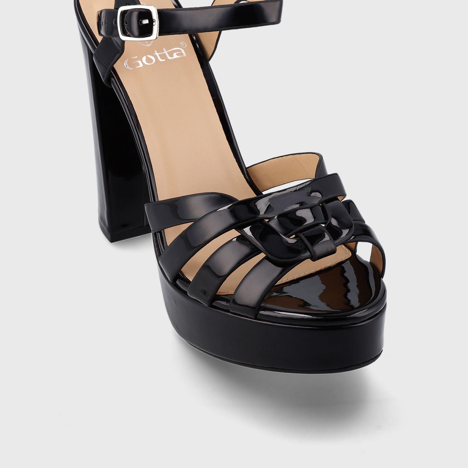 Sandalia Plataforma Negra Mujer 36101 Gotta-5