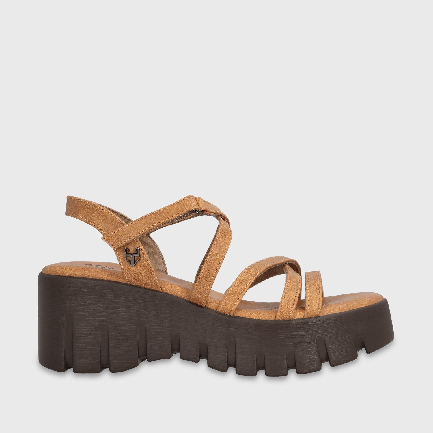 Sandalia Plataforma Café Mujer Gracia Gotta-0