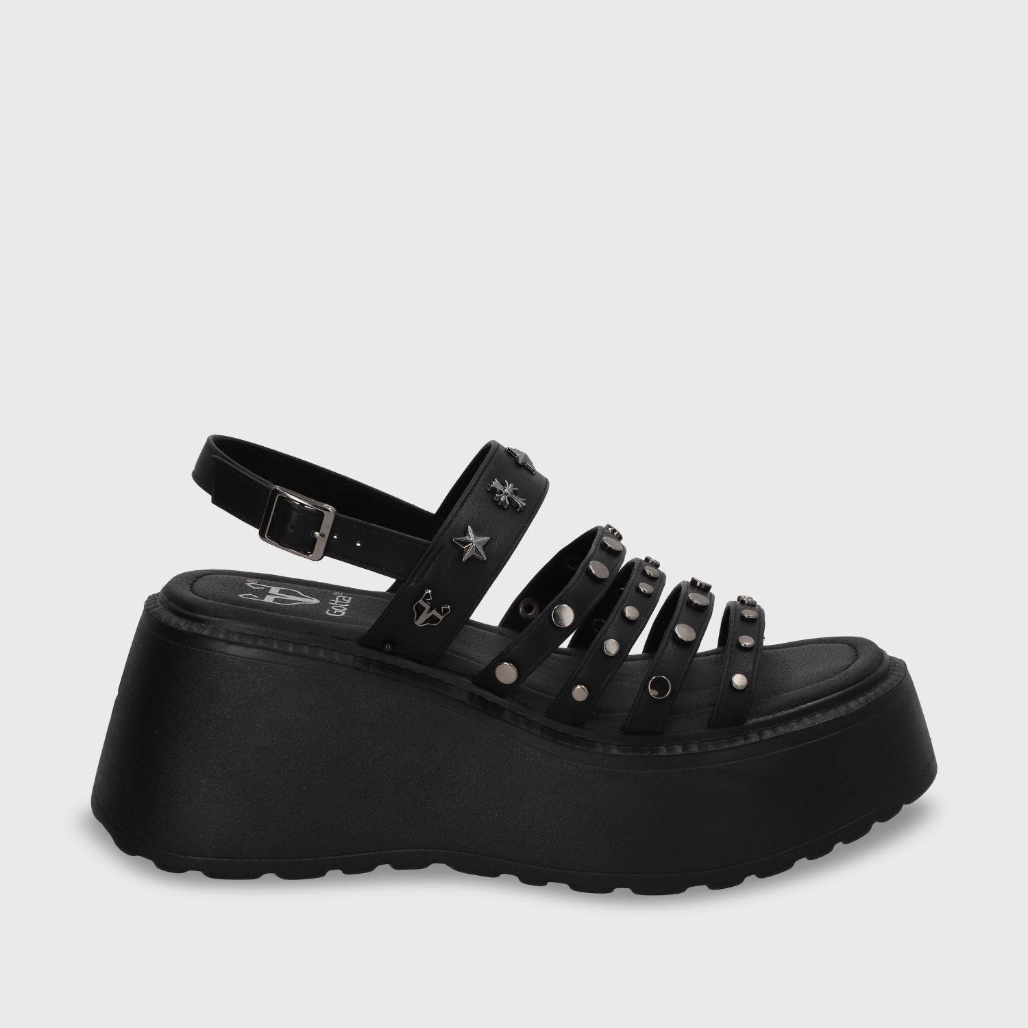 Sandalia Plataforma Negro Mujer 53723 Gotta-0