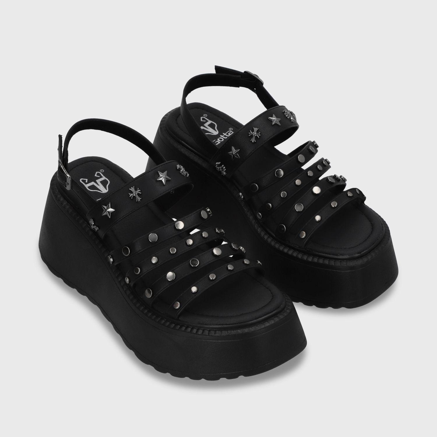 Sandalia Plataforma Negro Mujer 53723 Gotta-4
