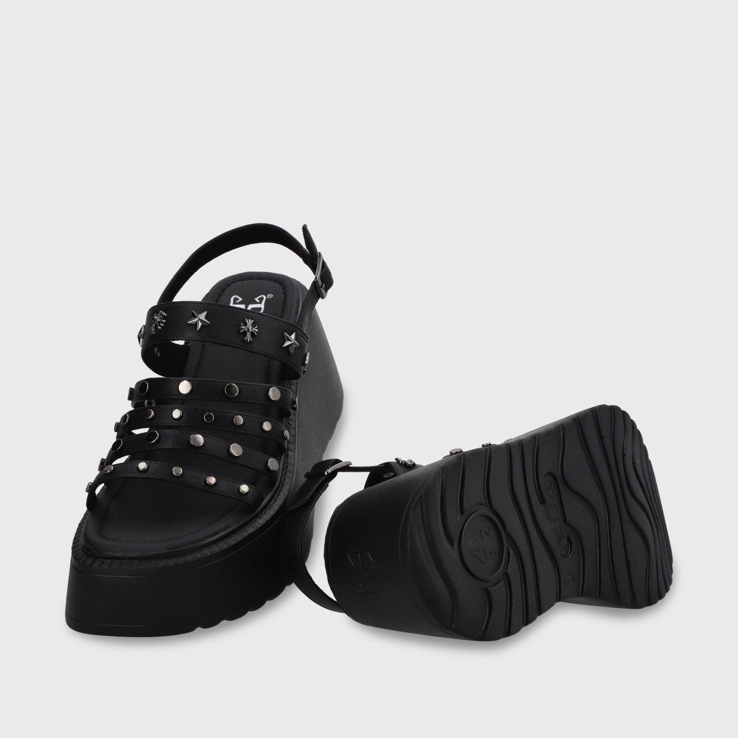Sandalia Plataforma Negro Mujer 53723 Gotta-6