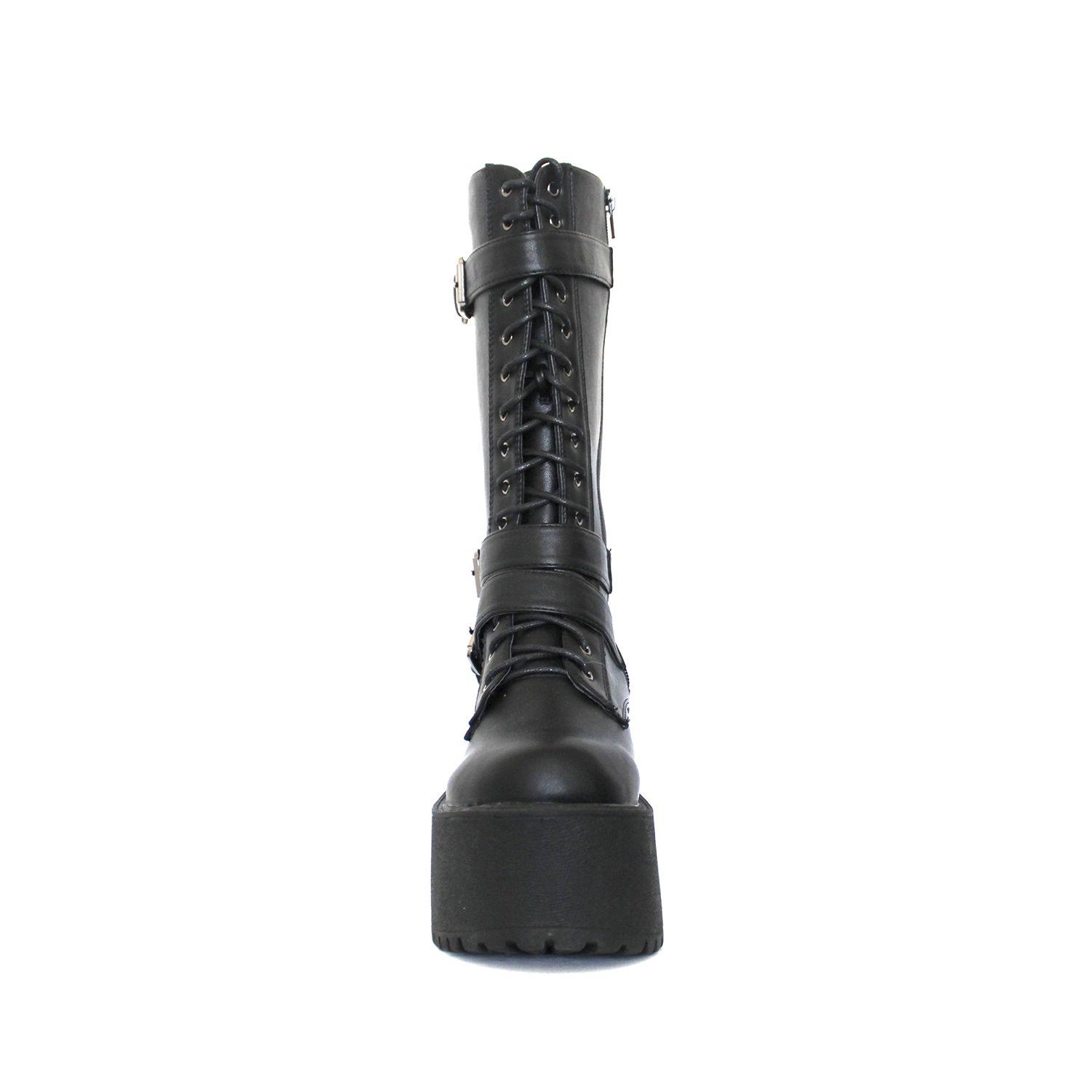 Bota Negra Hebillas Mujer 15175 Gotta-2