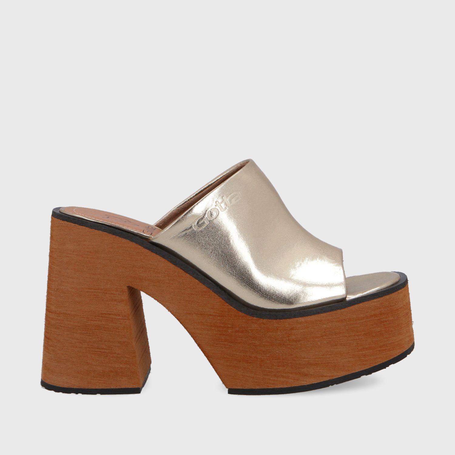 Sandalia Plataforma Dorada Mujer 35293 Gotta-0