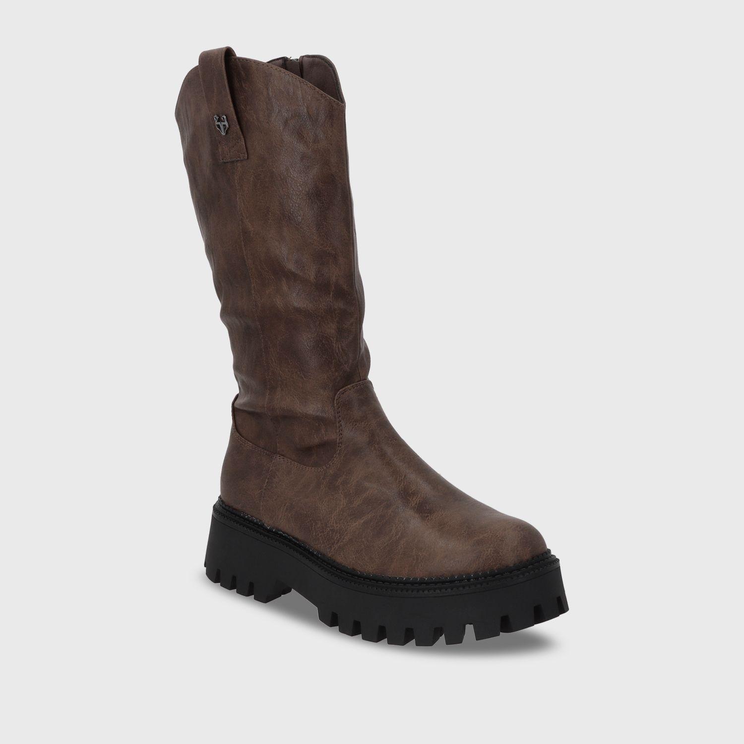 Bota Plataforma Café Mujer 46304 Gotta-1