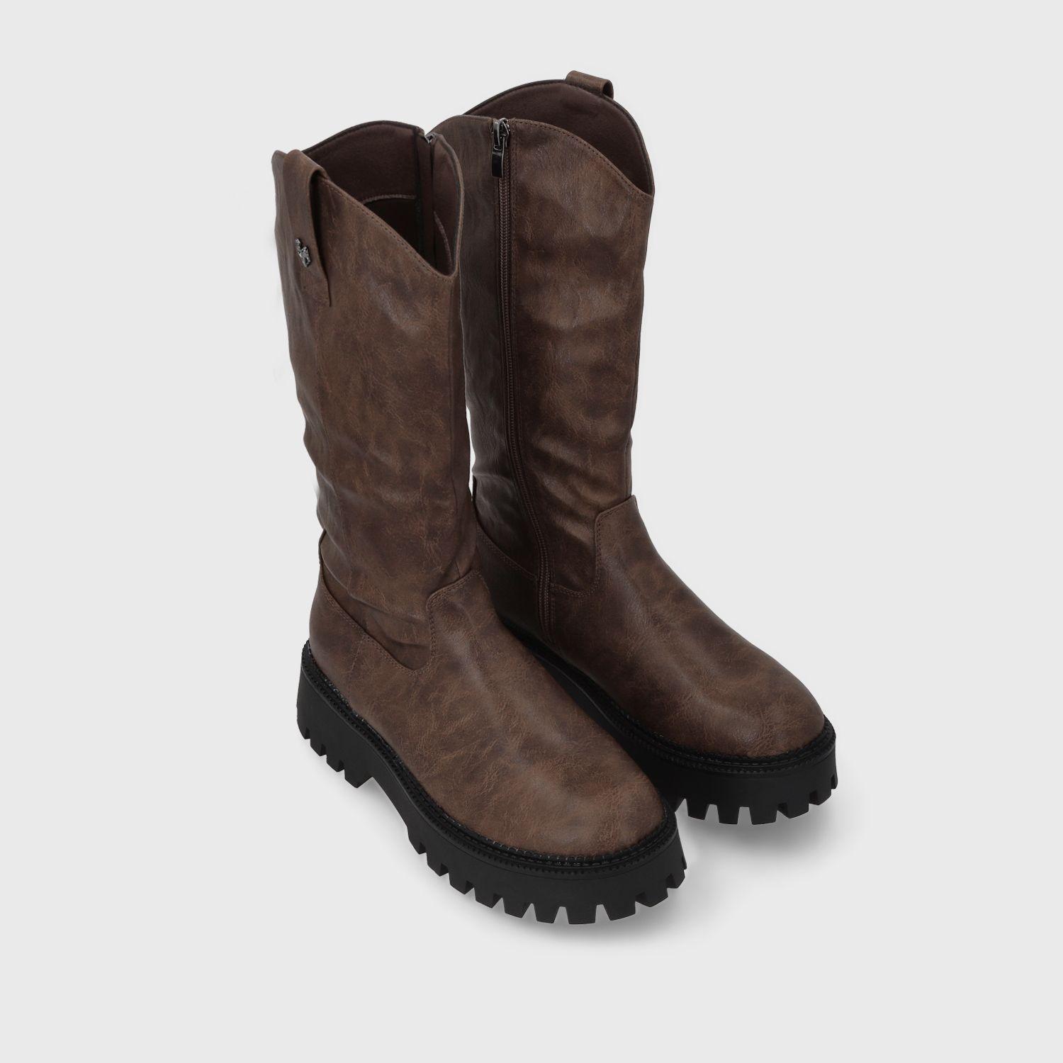Bota Plataforma Café Mujer 46304 Gotta-2