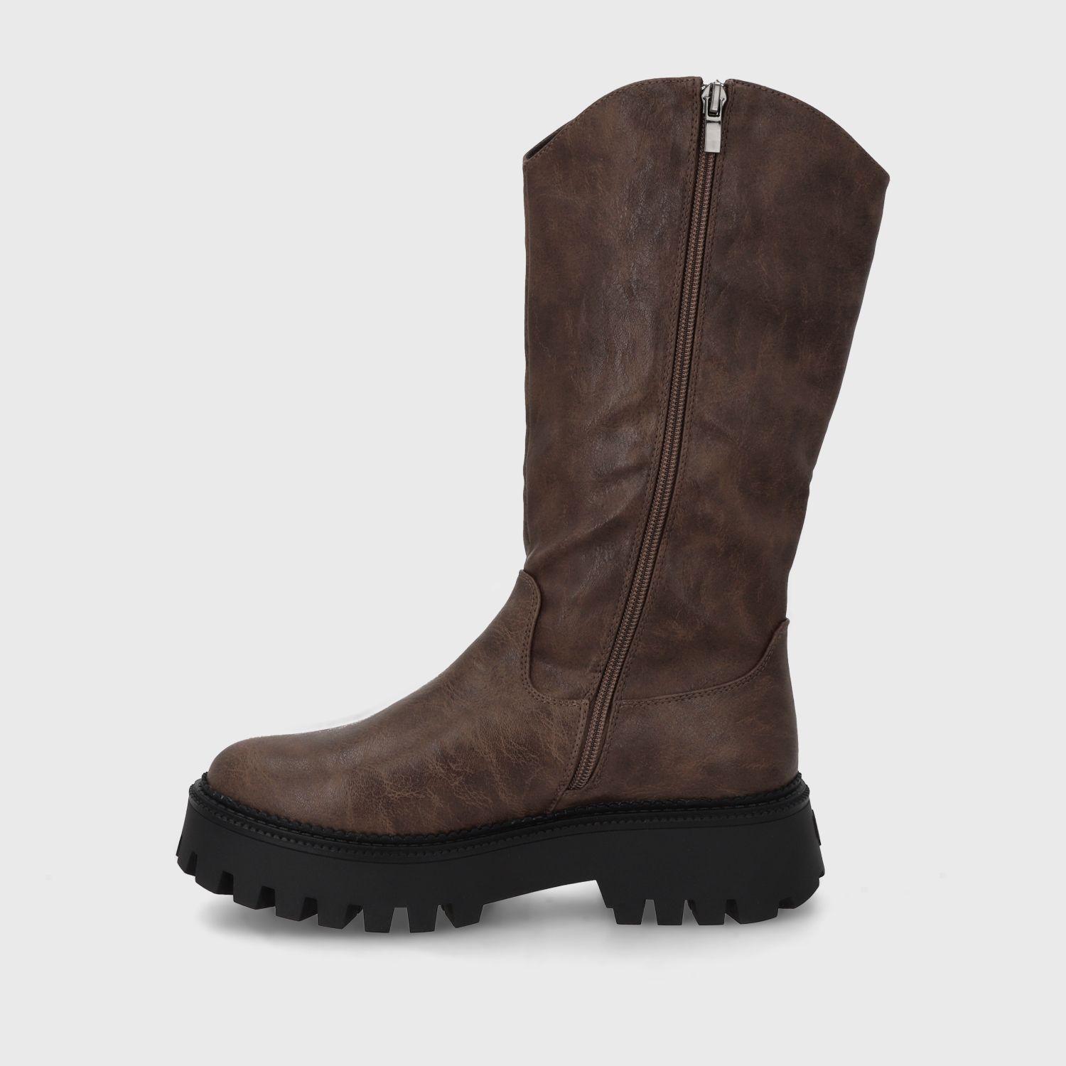 Bota Plataforma Café Mujer 46304 Gotta-3