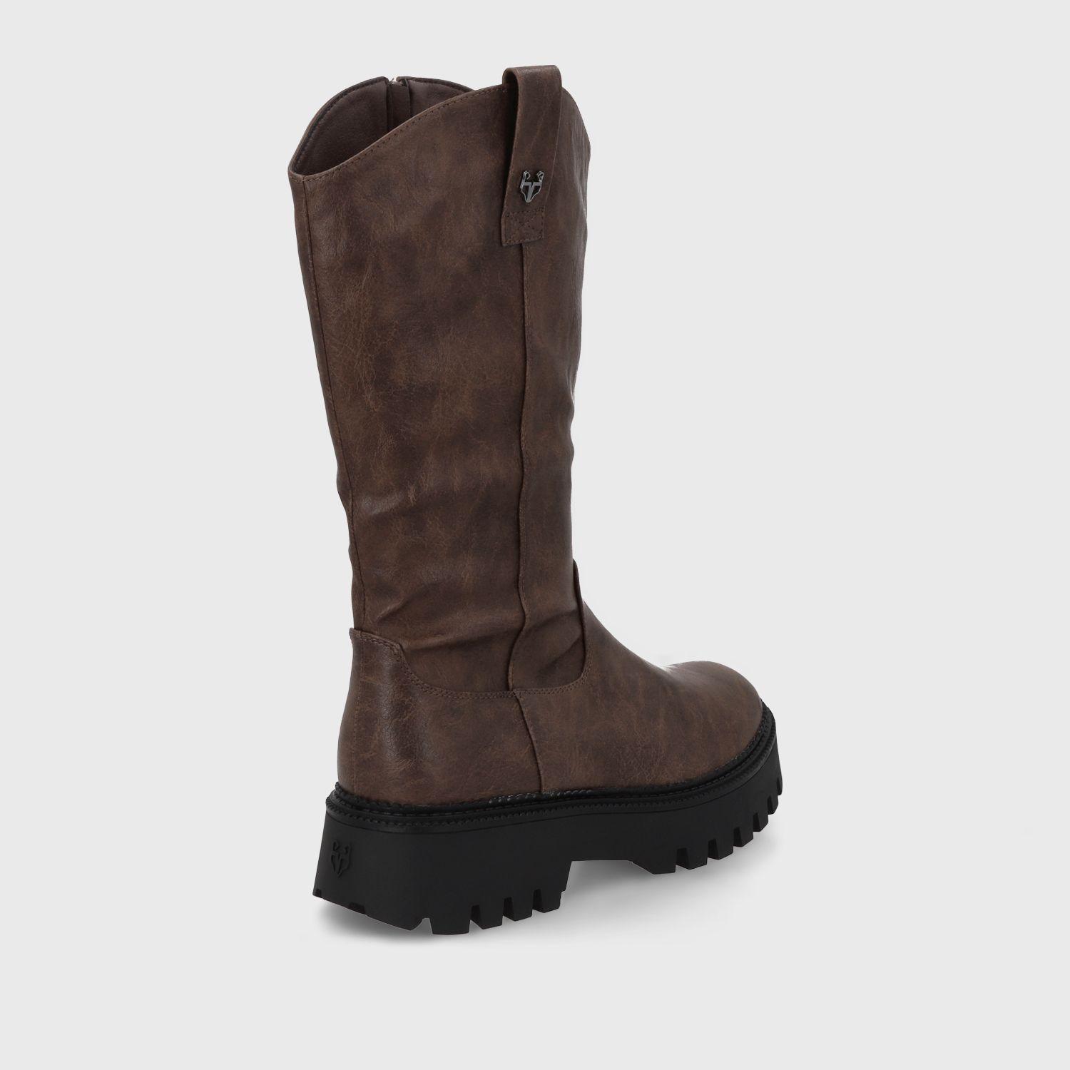 Bota Plataforma Café Mujer 46304 Gotta-4