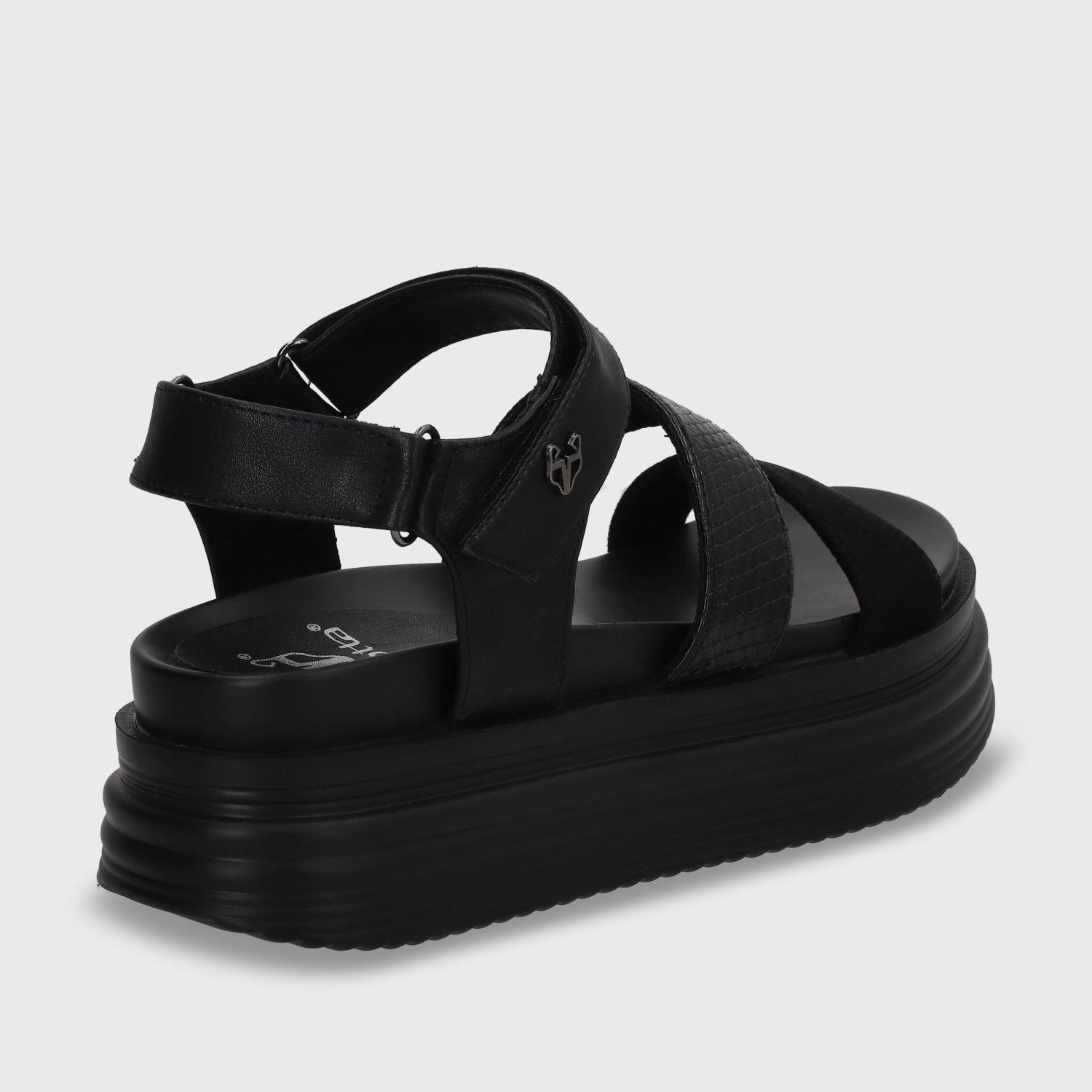 Sandalia Negra Mujer 15711 Gotta-4