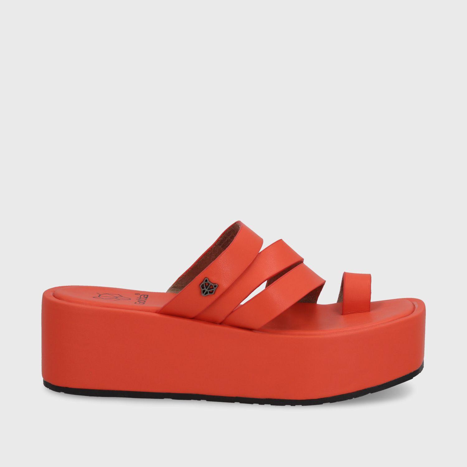 Sandalia Plataforma Naranja Mujer 35221 Gotta-0