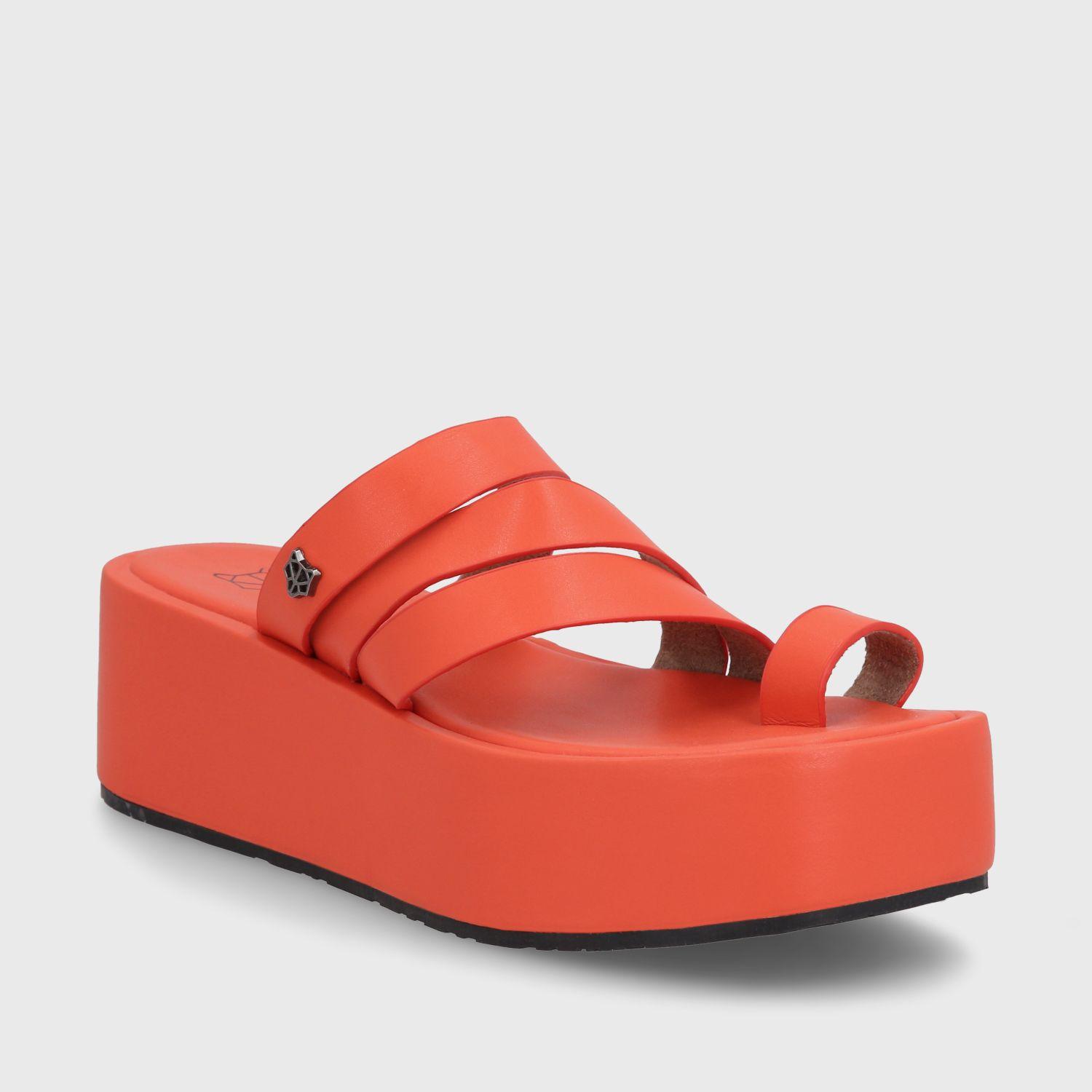 Sandalia Plataforma Naranja Mujer 35221 Gotta-1