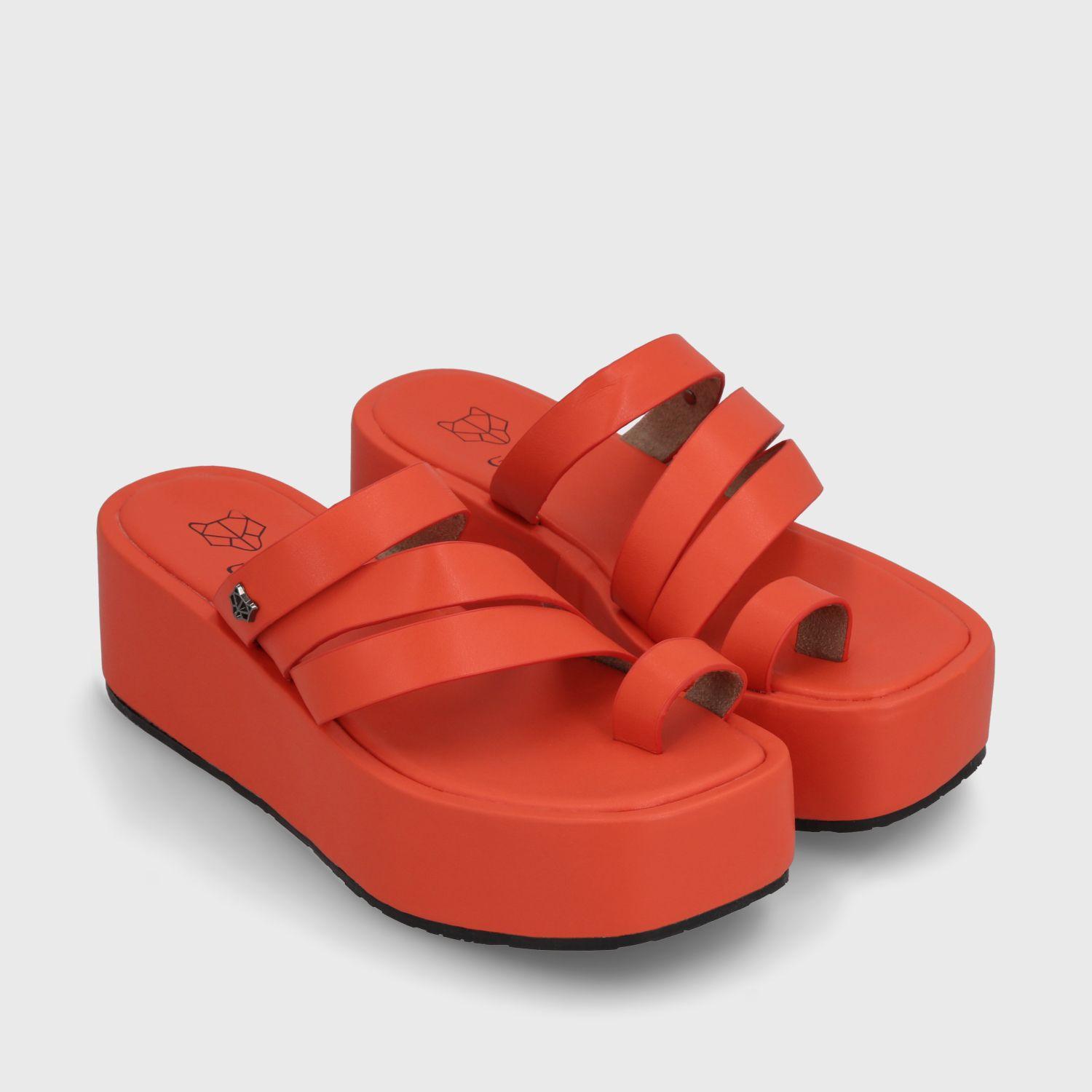 Sandalia Plataforma Naranja Mujer 35221 Gotta-2