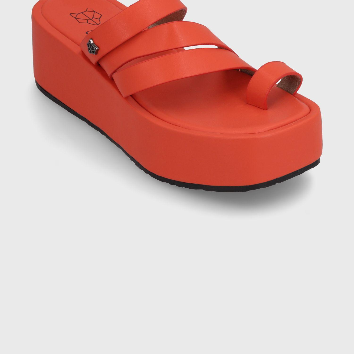 Sandalia Plataforma Naranja Mujer 35221 Gotta-5
