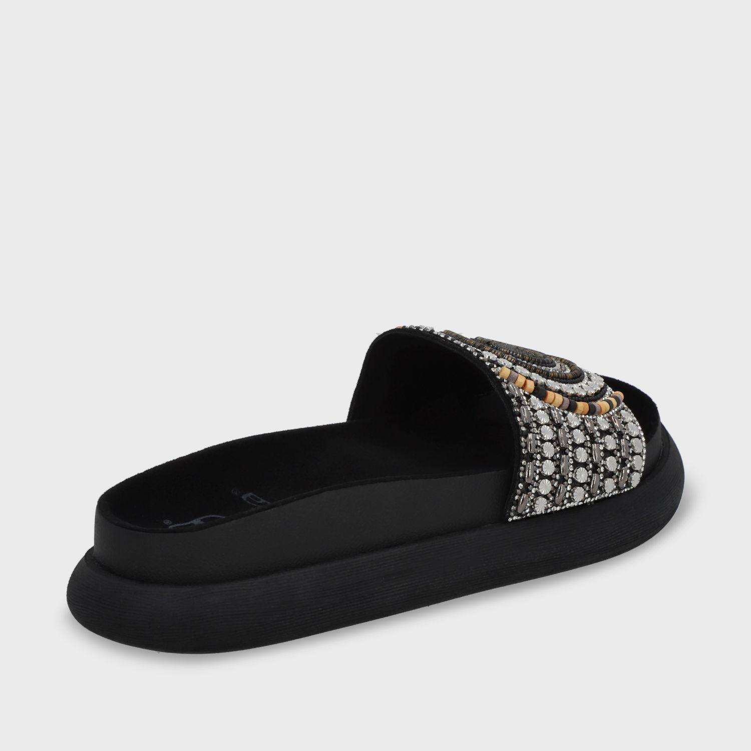 Sandalia Plano Negro Mujer 53704 Gotta-4