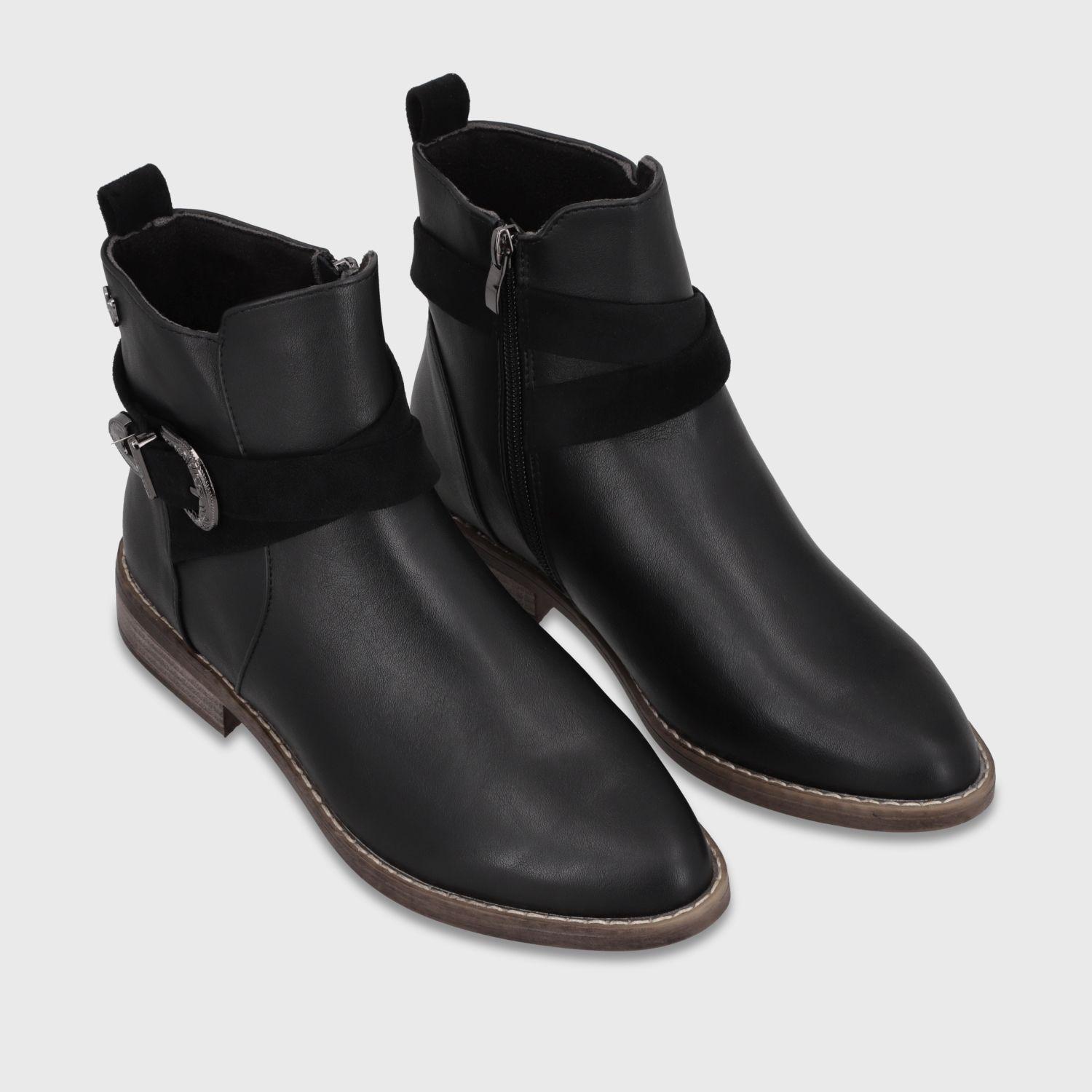 Botin Plano Negro Mujer 17561 Gotta-2