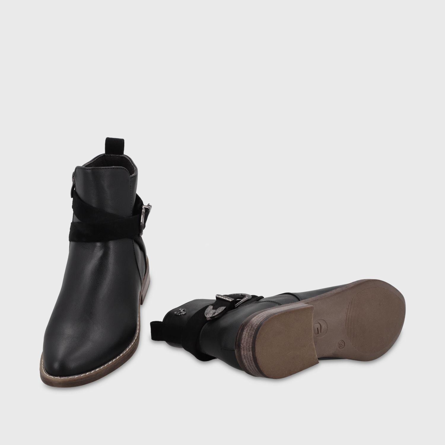 Botin Plano Negro Mujer 17561 Gotta-6