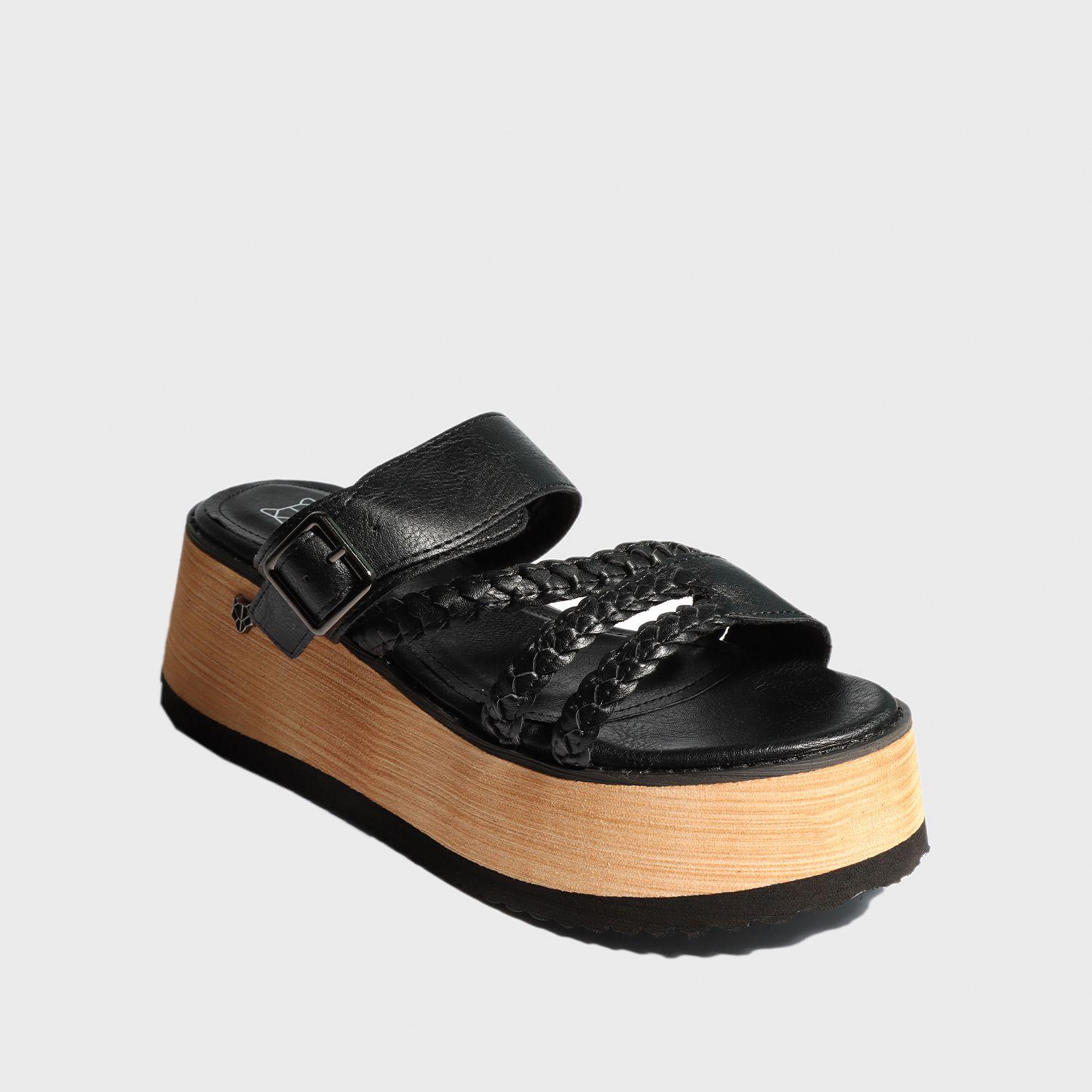 Sandalia Plataforma Negra Mujer 15281 Gotta-1