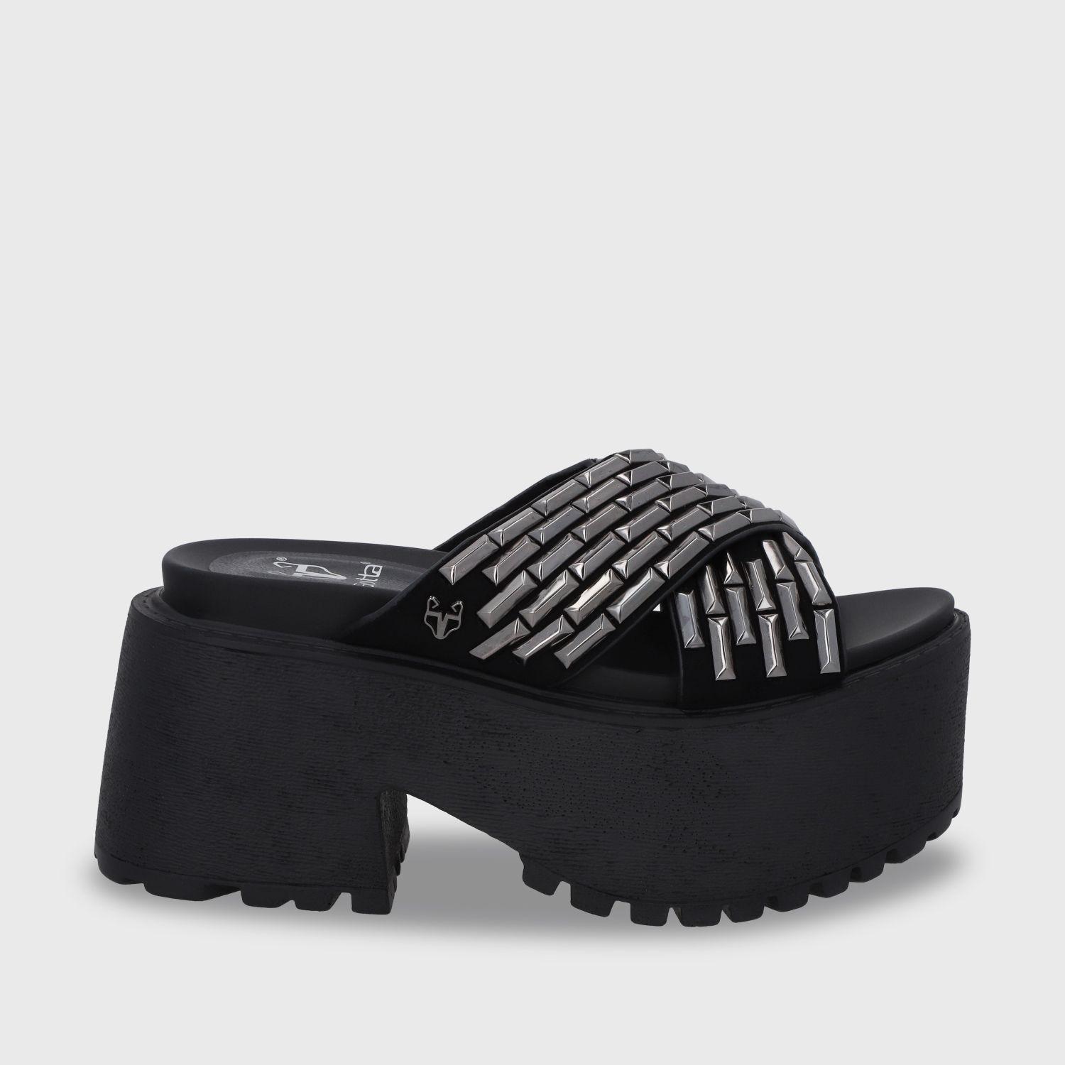 Sandalia Plataforma Negro Mujer 1567C Gotta-0