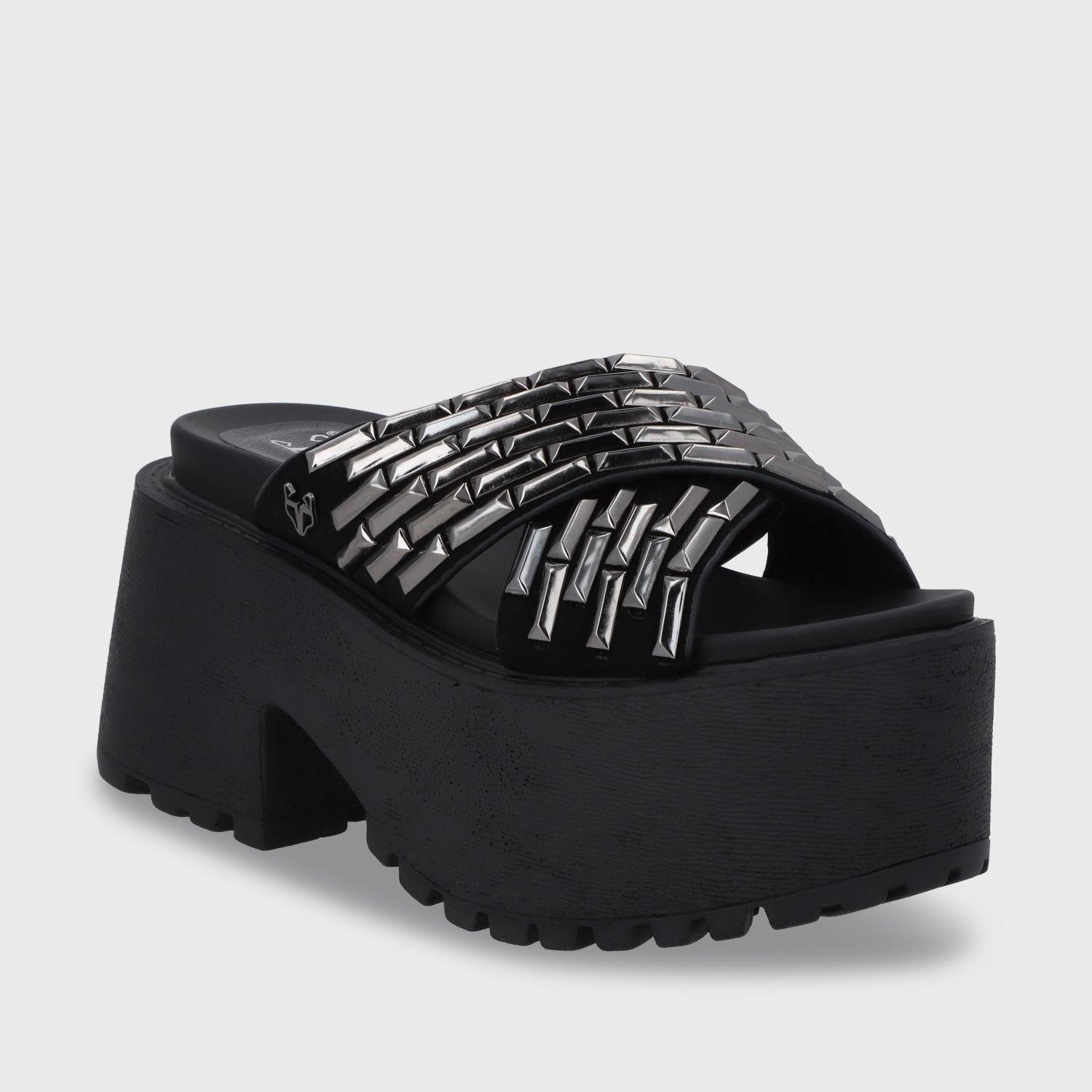 Sandalia Plataforma Negro Mujer 1567C Gotta-1